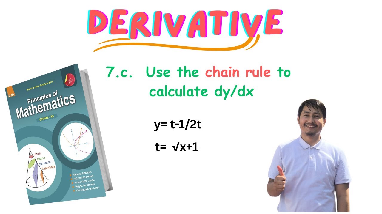 7.c y=t-1/ 2t and t=√x+1 Use the chain Rule to calculate dy/dx - YouTube