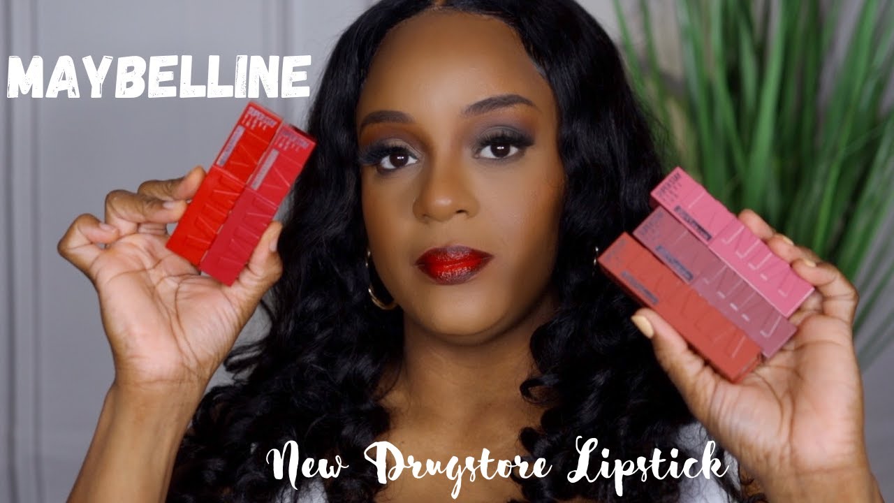 New At The Drugstore 💄💄*Maybelline Super Stay Vinyl Ink Liquid Lipcolor Swatches*