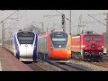 Saffron vande bharat exp surprises people with speed rajdhani duronto  poorva  130 kmph trains