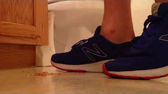 Clips of crunching under sneaks