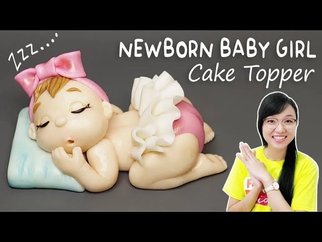 Edible Sleeping Baby Unicorn Rainbow Cake Topper 3D Pastel Birthday  Decorations