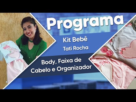 KIT PARA BEBÊ - ORGANIZADOR, BODY E FAIXA PARA CABELO