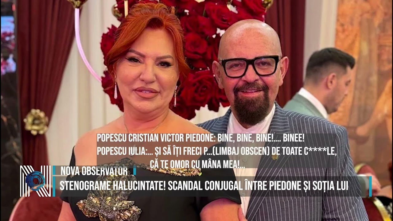 STENOGRAME HALUCINTATE! SCANDAL CONJUGAL ÎNTRE PIEDONE ȘI SOȚIA LUI