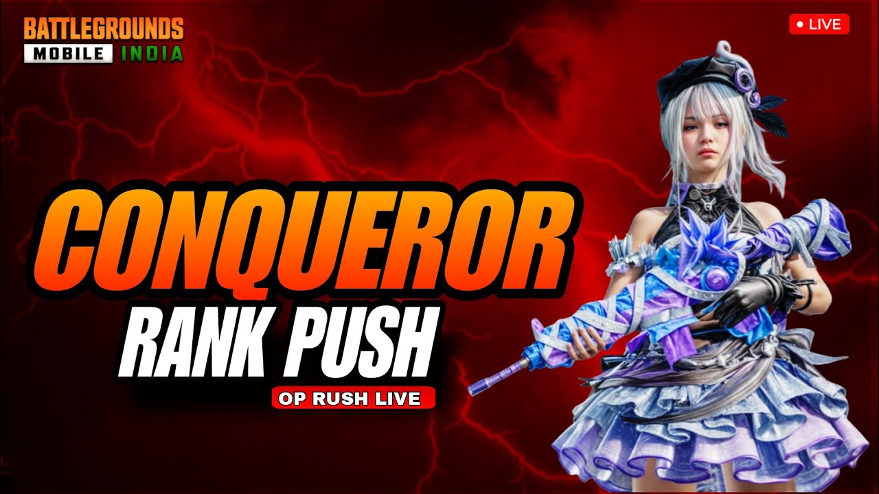 Bgmi Conqueror Rank Push Day -1 Live Stream #bgmi #bgmilive #rankpush ...
