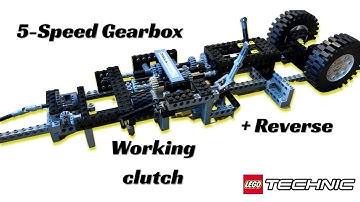 LEGO 5-Speed Gearbox + Reverse  | Real Working Clutch