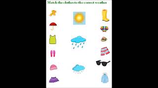 Seasons and weather worksheets for grade1