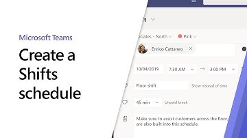 How to create a Shifts schedule in Microsoft Teams