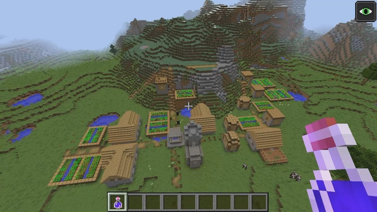 Minecraft 1 13 Seed 076 Village With Mineshaft At Spawn Youtube