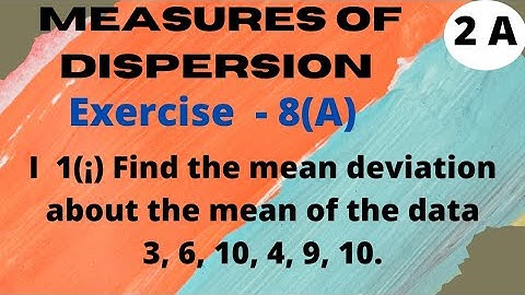 Find the mean deviation about the mean of the data 3, 6, 10, 4, 9, 10@EAG