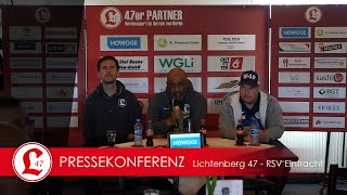 Pressekonferenz nach dem Spiel Lichtenberg 47 - RSV Eintracht