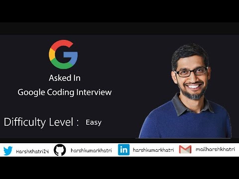 Google Coding Interview Question-11 || Difficulty-Easy
