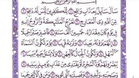 سورة المعارج//لفضيلة الشيخ العيون الكوشي