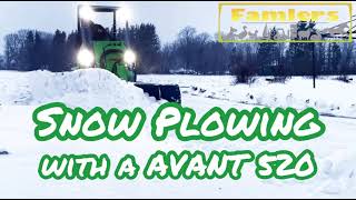 Best Snow Plow EVER! Snow Plowing with a AVANT 520 - Small but powerful!