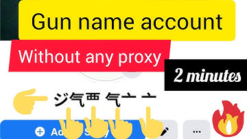 How to make gun name account || gun name account without proxy || gun name account 2020 new symbol