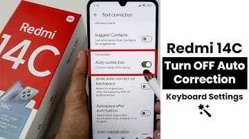 How to Turn OFF Auto Correction In Redmi 14C | Keyboard Settings