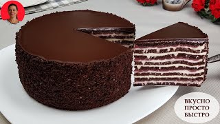 Trufaldino Cake 🍰 Without Oven 🍫 Awesome Chocolate Cake with Raspberries ✧ SUBTITLES