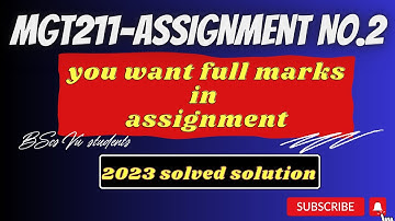 #mgt211 || mgt211 assignment solution 1 2023 || solution 100% correct || solution of assignment 1