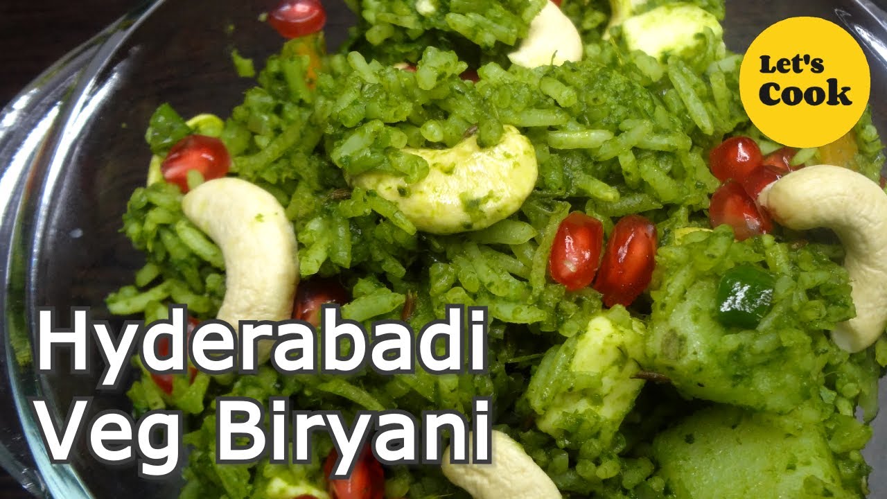 HYDERABADI VEG BIRYANI RESTAURANT STYLE GREEN HYDERABADI BIRYANI