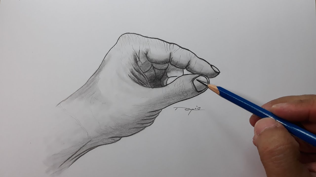 Cara Menggambar tangan sendiri dengan pensil dan cara 