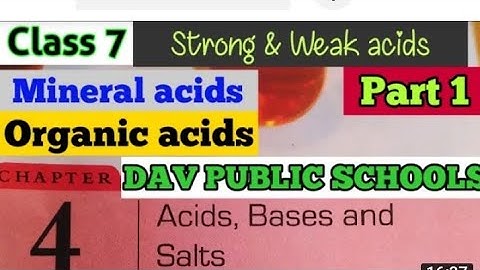 😄Dav class 7 Chapter 4 (Acids,Bases, and Salts) Explanation part 1 video,