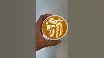 Dragon Head | Free pour | coffee art| #coffee #barista #animals