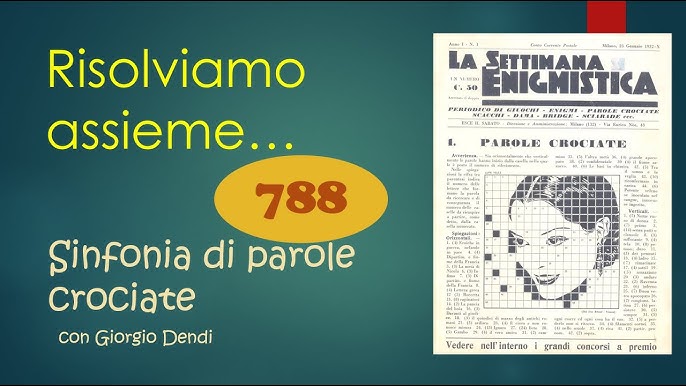 Risolviamo con Giorgio Dendi un REBUS STEREOSCOPICO della Settimana  Enigmistica? 