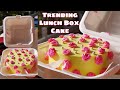 How to make Trending Lunch box Cake | Rose Flavour Cake | Easy Bento Cake