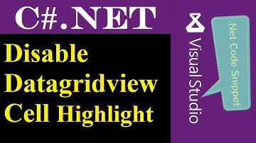 Escape the Hover Color Nightmare: Disabling DataGridView Cell Hover Background | C#