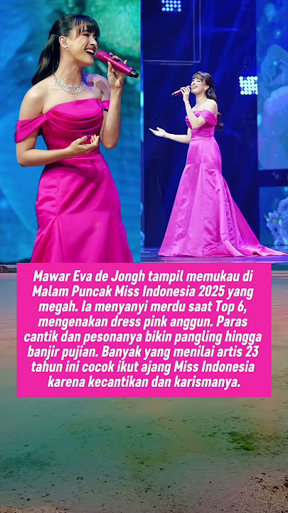 Mawar Eva De Jongh Looks Elegant at the Miss Universe Pageant in an All-Pink Gown