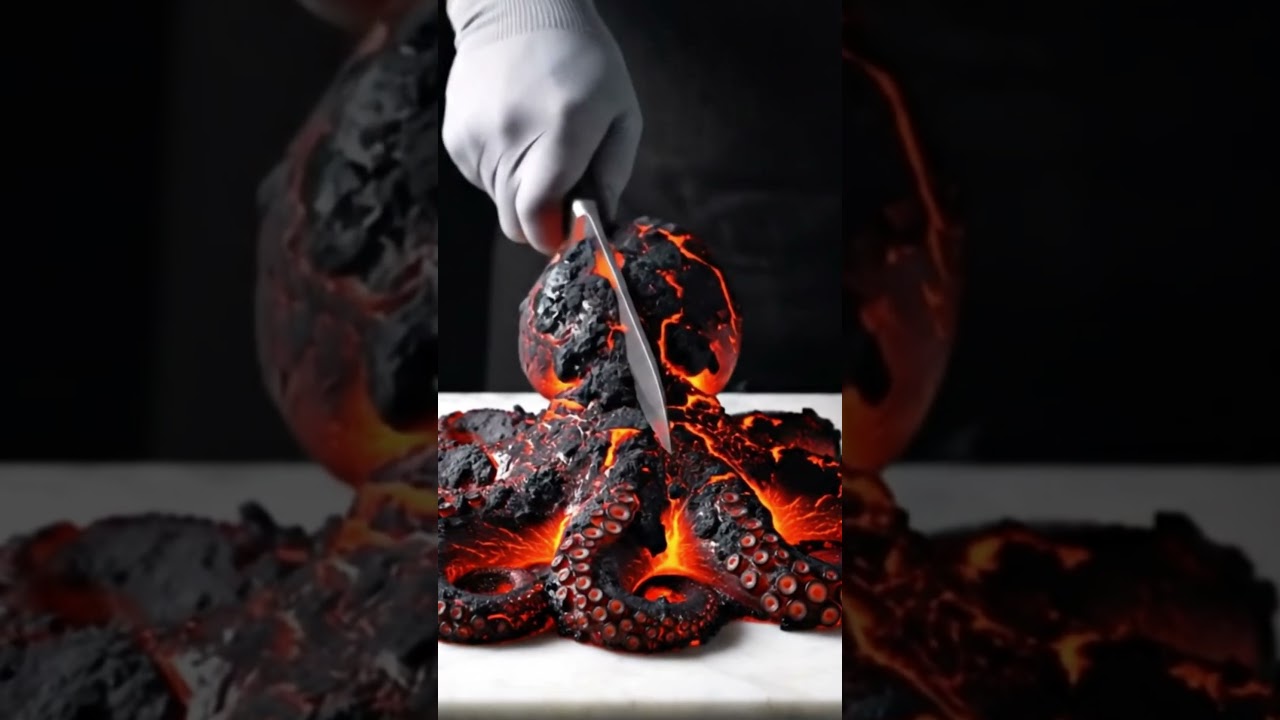Pulpo– Versión de lava ardiente – Prompt ASMR Vertical 