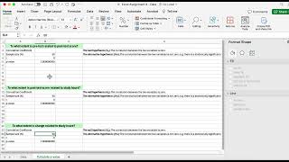 Correlation in Excel