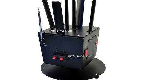 Rotating fireworks machine with one piece remote controller wireless signal inside machine AC12V