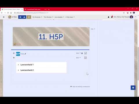 Skep 'n H5P aktiwiteit op e-Klas