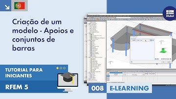 Tutorial para iniciantes no RFEM 5 | 008 Criação de um modelo - Apoios e conjuntos de barras