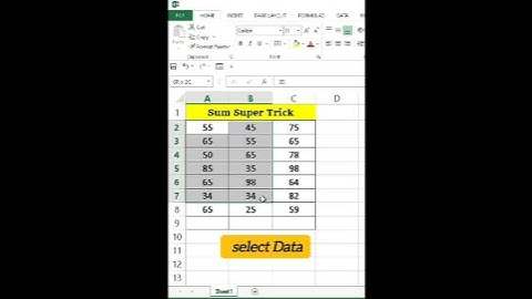 Autosum in Excel | Alt + = Sum shortcut trick In Excel | Quickly Sum #shorts #excel #viral #short