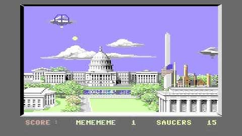 Saucer Attack - Ariolasoft commodore 64 gameplay