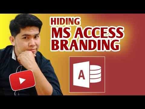 How to HIDE Microsoft Access Branding. | Edcelle John Gulfan