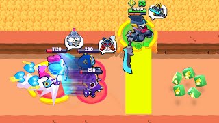 Fails 888, iq 5000 mortis vs noobs 10 iq super  brawl stars funny moments win.