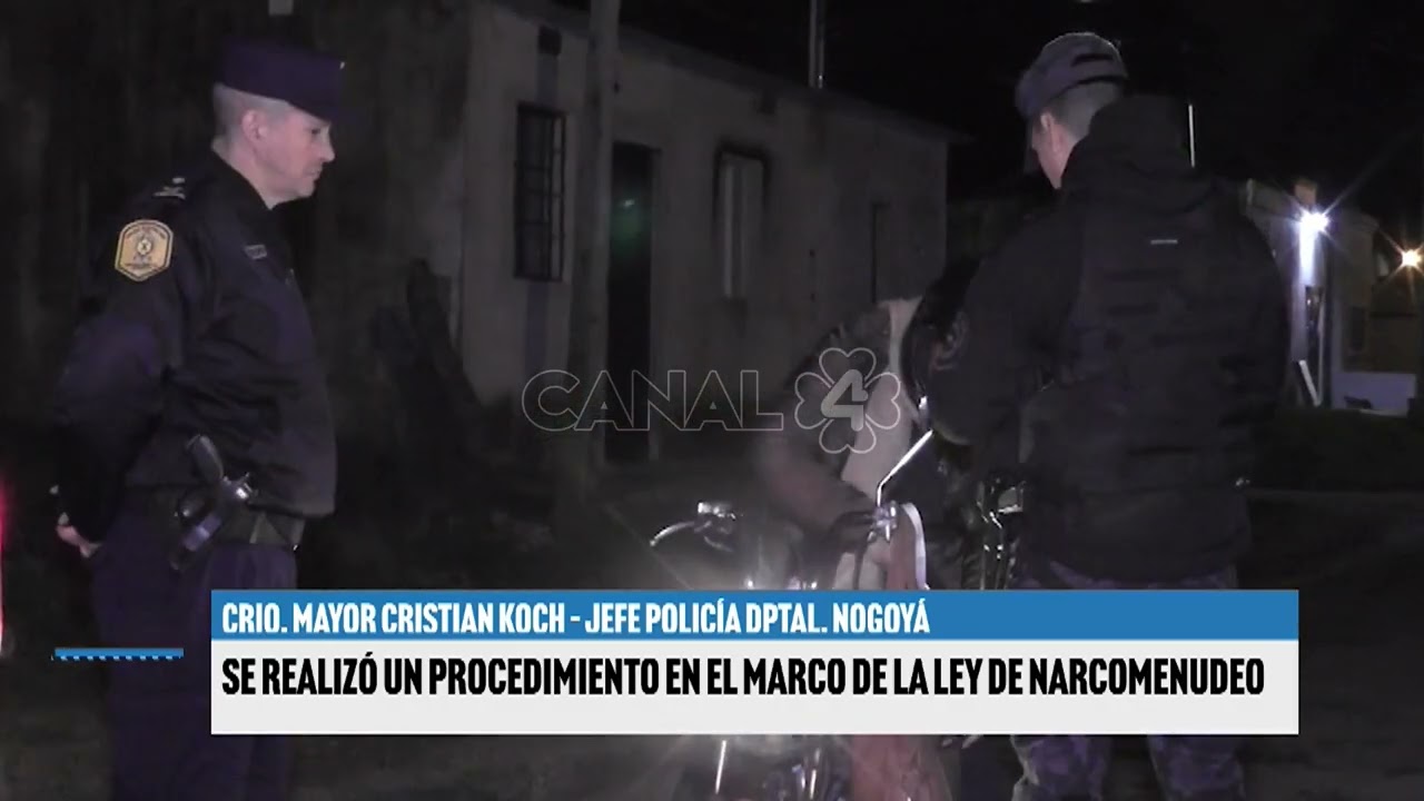 Dos detenidos tras un procedimiento por Narcomenudeo en Nogoyá - Crio. Maryor Cristian Koch | DN
