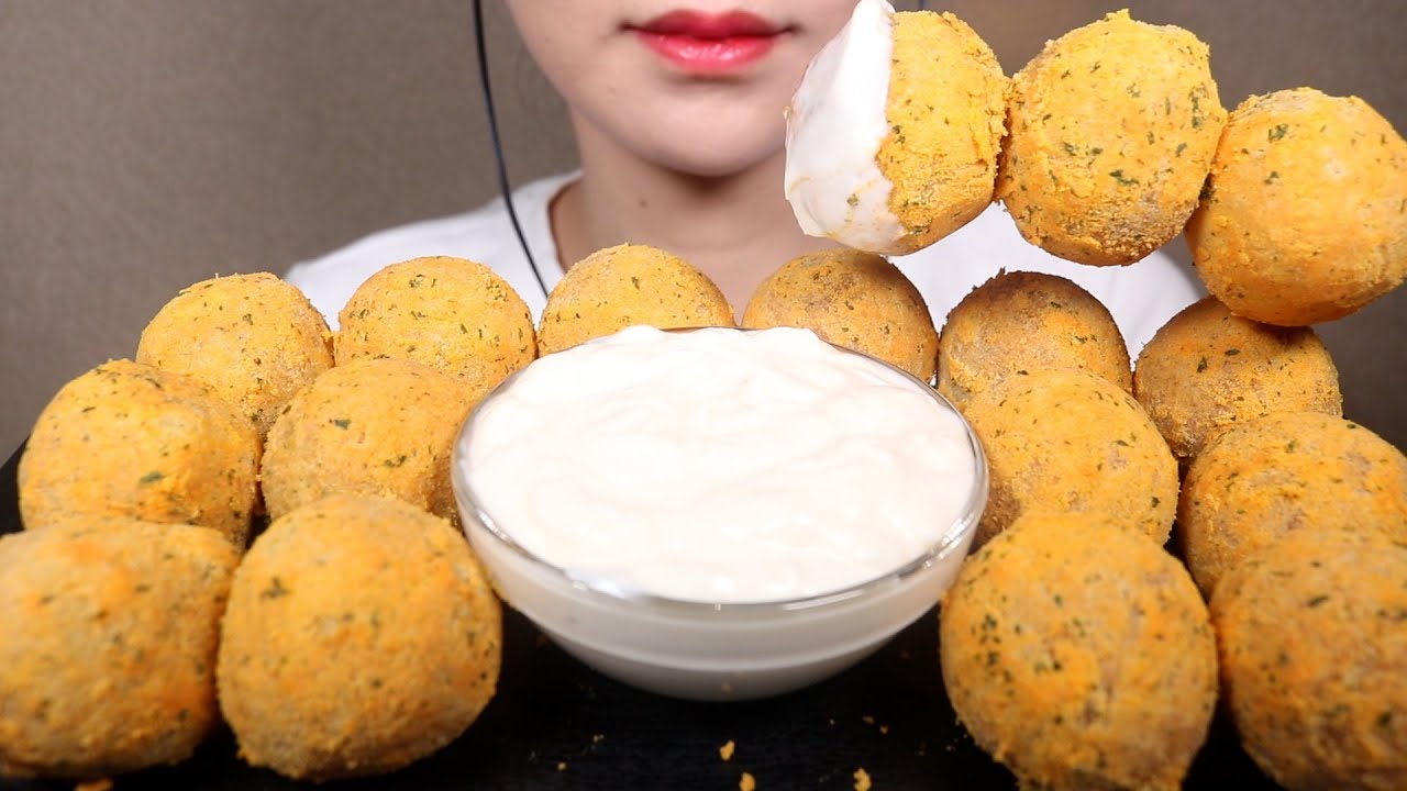 뿌링클 카이막 치즈볼 + 뿌링클 치즈볼 먹방🧡