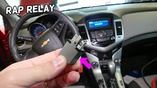 CHEVROLET CRUZE RAP RELAY LOCATION REPLACEMENT. RETAINED ACCESORY POWER RELAY  RADIO STAYS ON