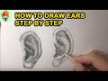 How to draw ears/step by step/素描五官之耳朵画法及基本结构