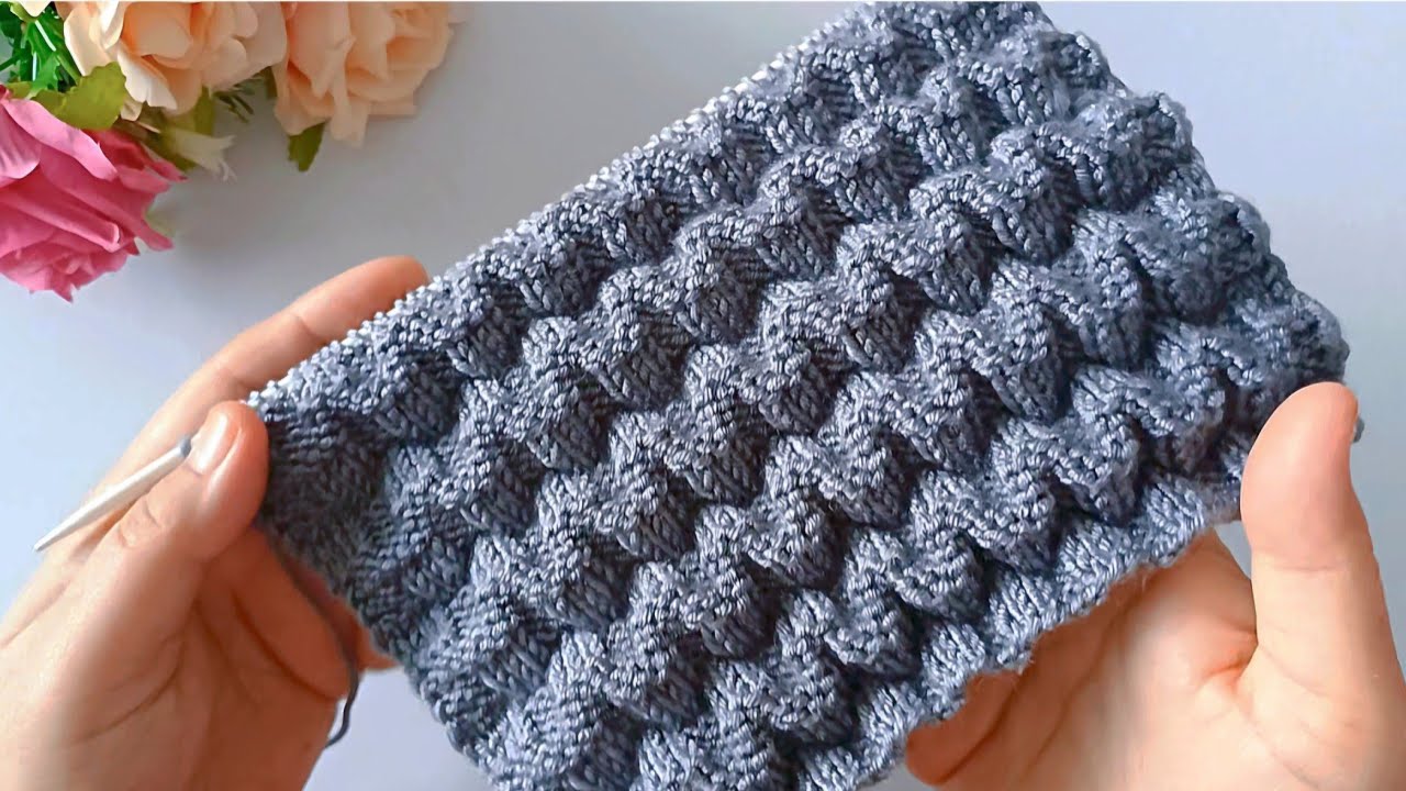 ÜÇ BOYUTLU İKİ ŞİŞ ÖRGÜ MODELİ YAPILIŞI💥MAKING A THREE-DİMENSİONAL NECK WORK TREND KNITTING MODEL💥