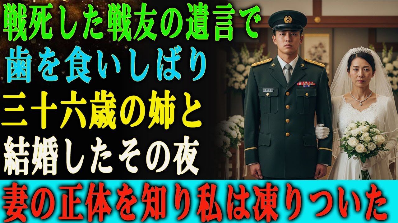 戦死した戦友の遺言のため、 私は歯を食いしばり、彼の36歳の姉と結婚した。 しかし、妻の本当の正体を知った瞬間―― 私はその場で凍りついてしまった……。