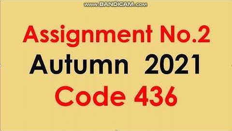Aiou Assignment Code 436-2 Autumn-2021
