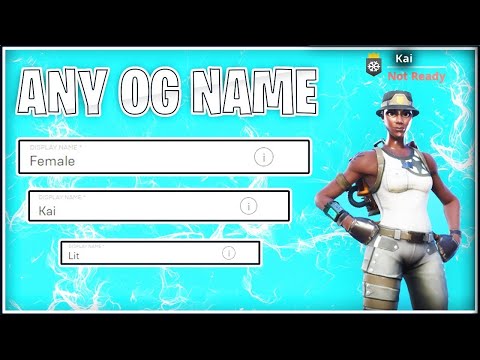 How To Get Any Og Epic Name In Fortnite Chapter 2 Updated Method Ad Youtube - roblox fortnite game name wholefed org