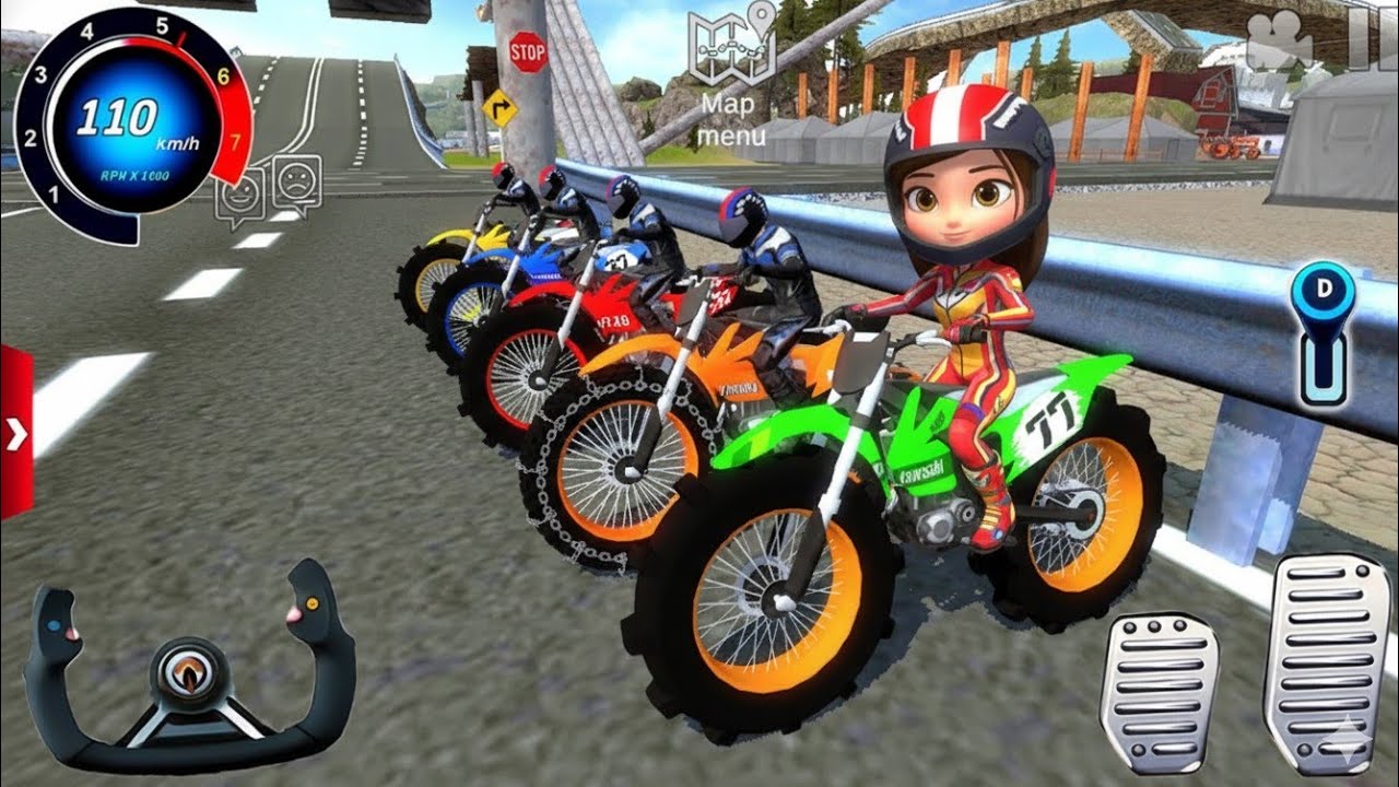 Motorcycle Bike Racing Simulator 2025 - Motocross Bike Stunt Driving 3D #8 - Android / IOS Gameplay