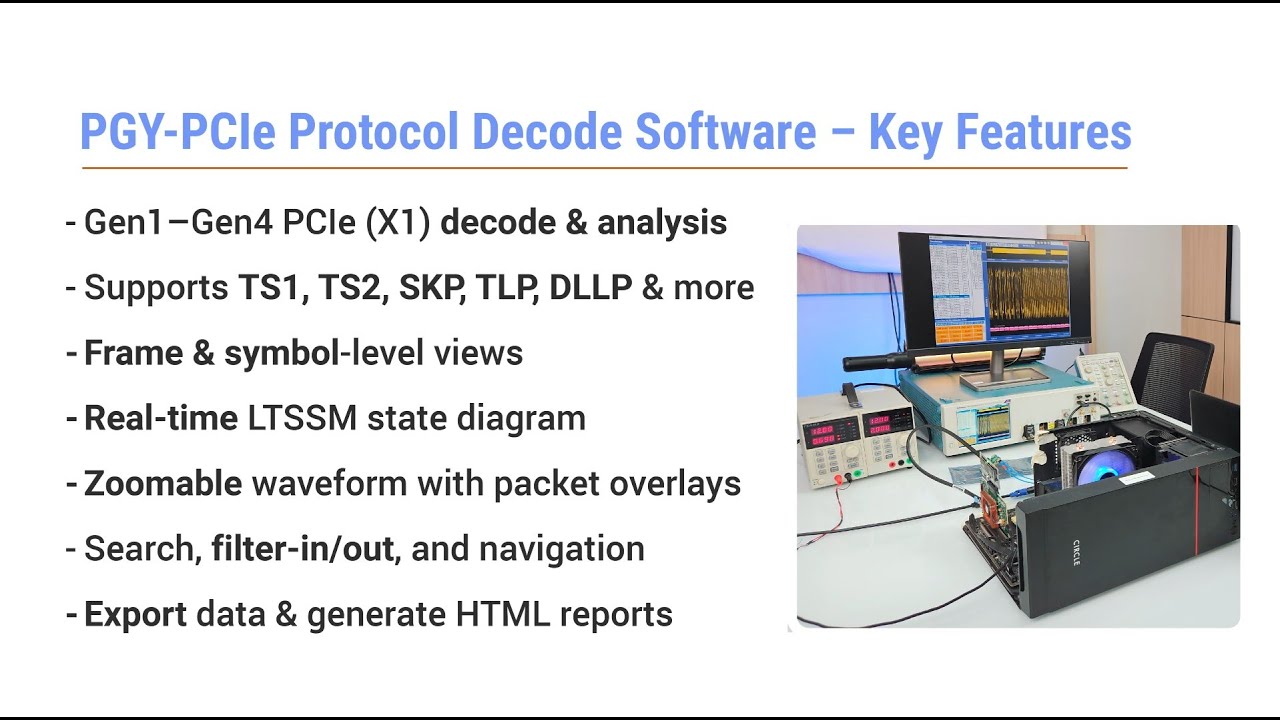 PCIe LTSSM Software Demo | Oscilloscope-Based Decode & Analysis