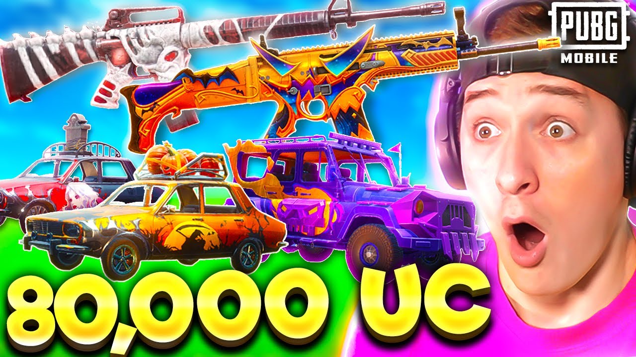 BIGGEST HALLOWEEN CRATE OPENING EVER – 5 MAXED GUNS & CARS | PUBG MOBILE