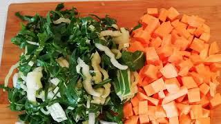 Easy sweet potato with chard sladki krompir z blitvo
